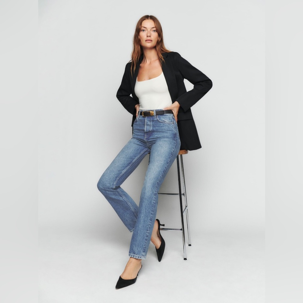 Reformation Cynthia High Rise Straight Jeans